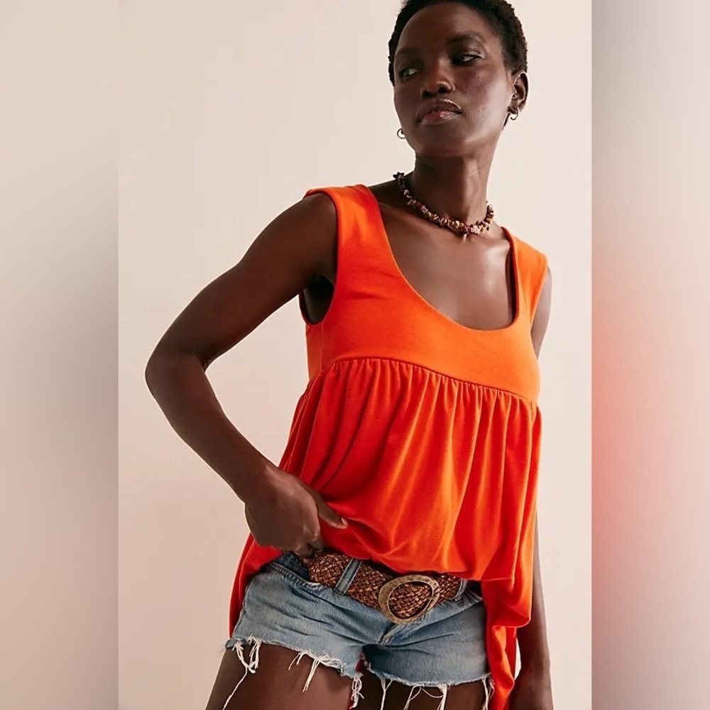 *NWOT* Free People Mazarine Mini Dress - Tangerine Tango